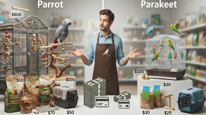 Cost Breakdown of Adopting and Choosing a Pet Parrot Versus a Parakeet