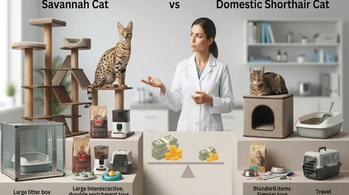 Cost of Caring for a Savannah Cat Versus a Domestic Cat