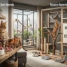 Diet and Space Needs for Hybrid Exotic Pet Cat Breeds